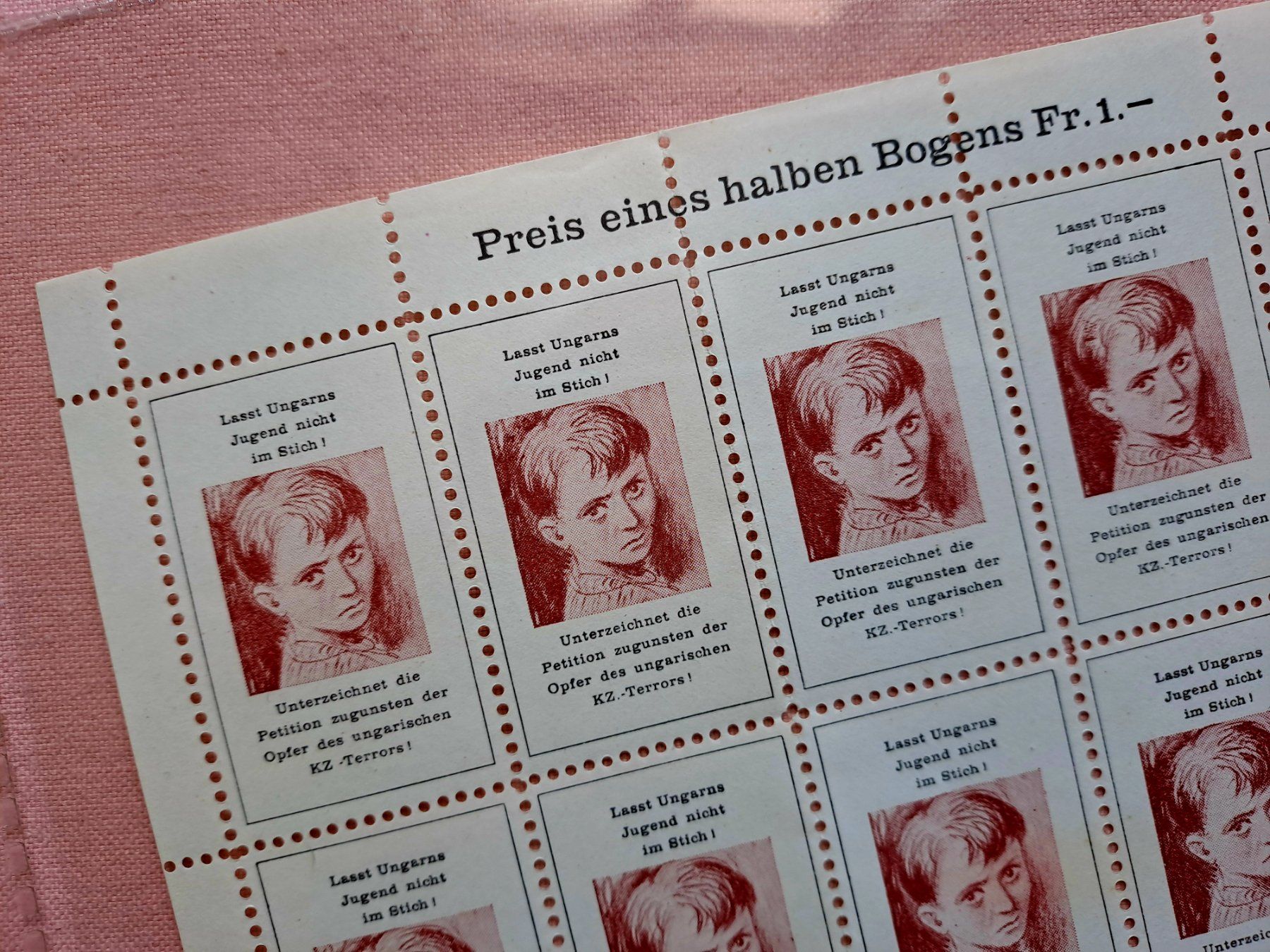 Tutti i francobolli: hist. Markenbogen "Lasst Ungarns Jugend nicht im Stich" – Usato da Ostermundigen venduto da pedru8