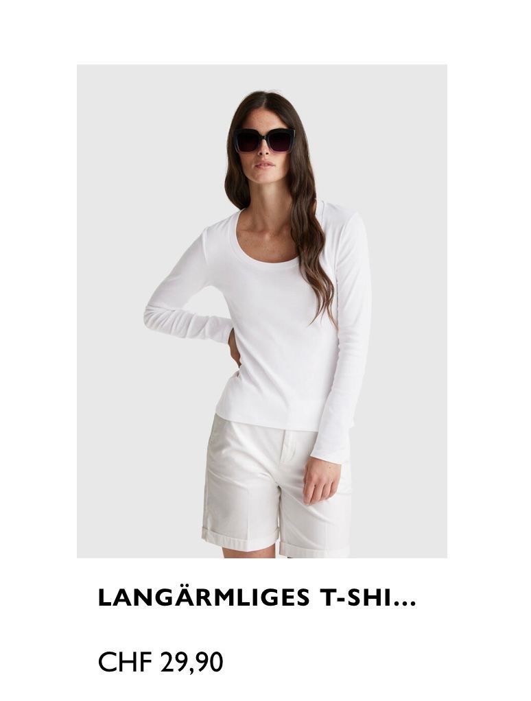 Benetton Pullover & Sweatshirts: Weisses Benetton  Langarmshirt, Grösse L – Neu und originalverpackt aus Schaan von Hermine2018