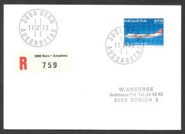 Flugpost FDC F47 Pro Aero R-Karte ET 17.2.1972