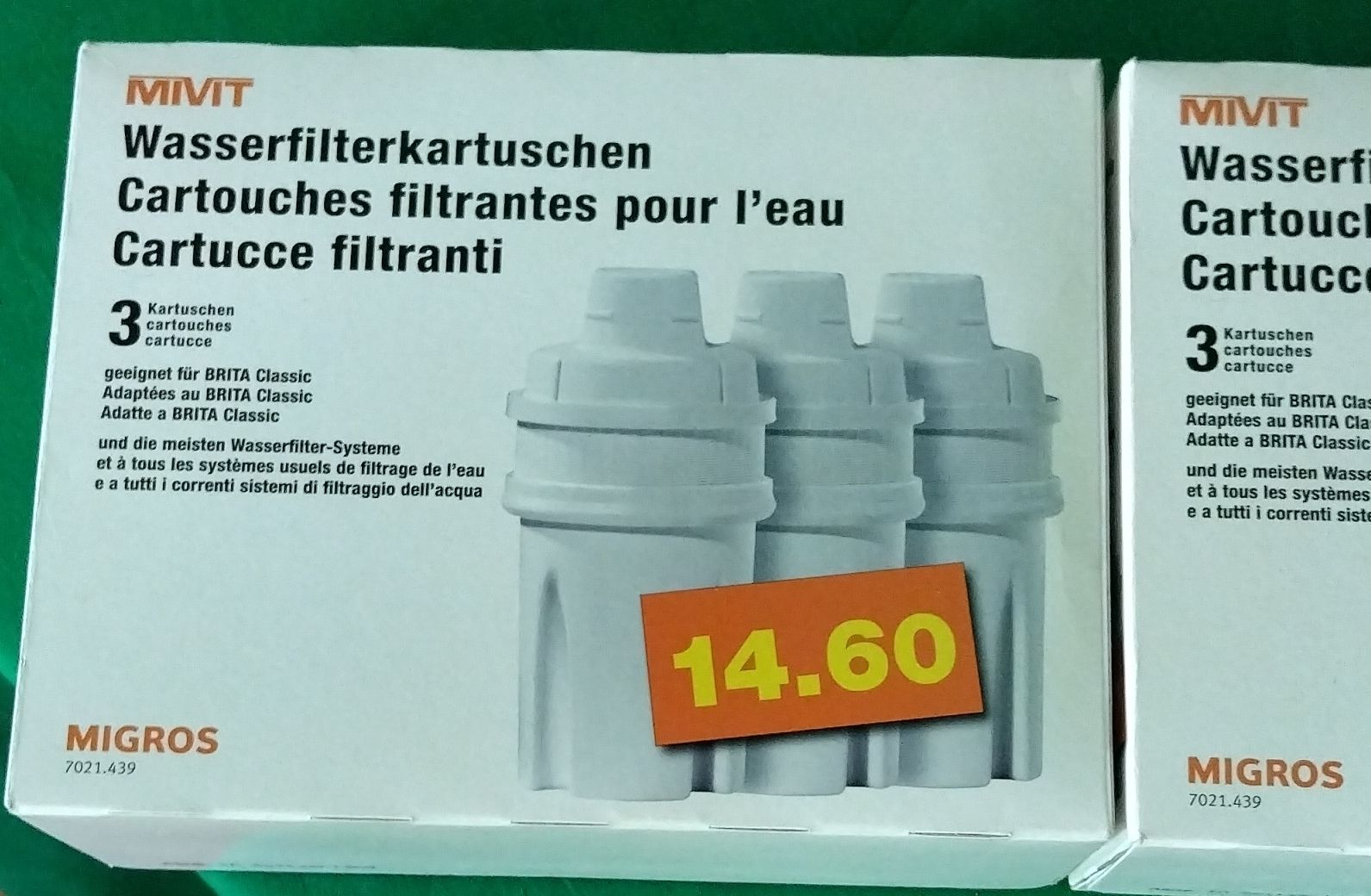 Migros Sanitari: MIVIT Wasserfilterkartuschen 3 Stück neu – Nuovo e nell'imballaggio originale da Bremgarten AG venduto da danitm