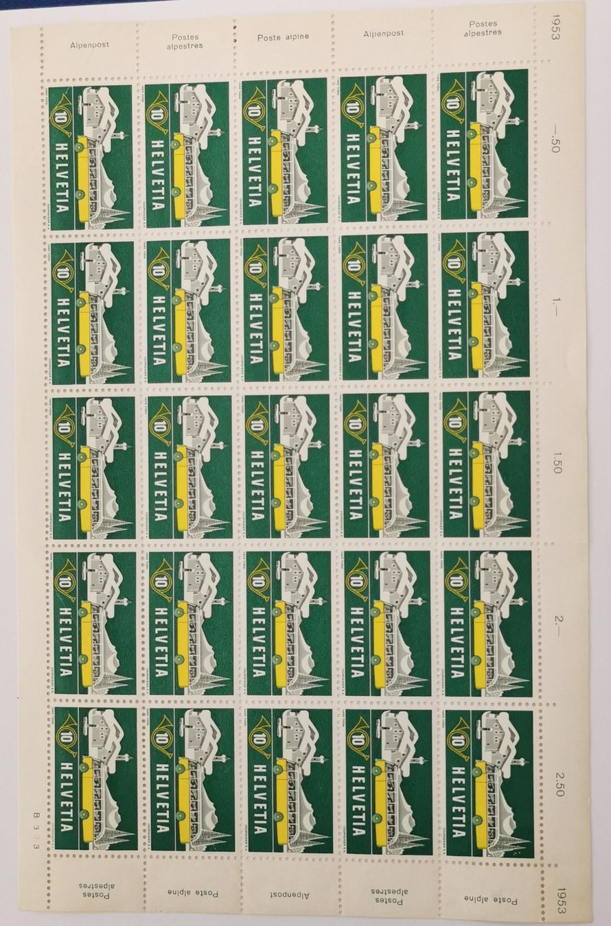 Tous les timbres: 1953** mit 3 Abarten – Neuf (Voir description) à Aadorf par Chnorli-Furz
