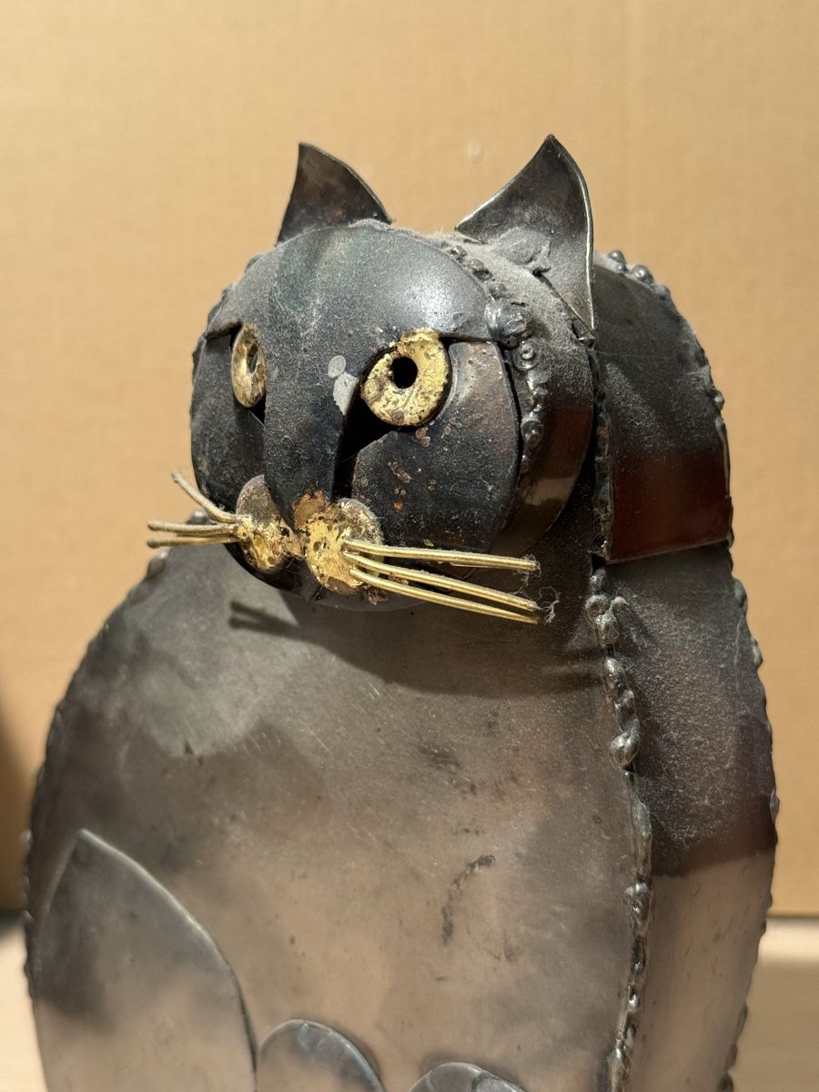 Statuette: Metal Cat Sculpture - Unique Home Decor – Usato da Lausanne venduto da vas_mbk2 3