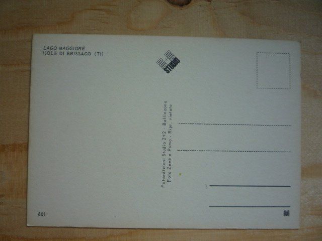 Cartoline postali: Isole di Brissago, 601 – Usato da Rieden SG venduto da Brockehuesli 1