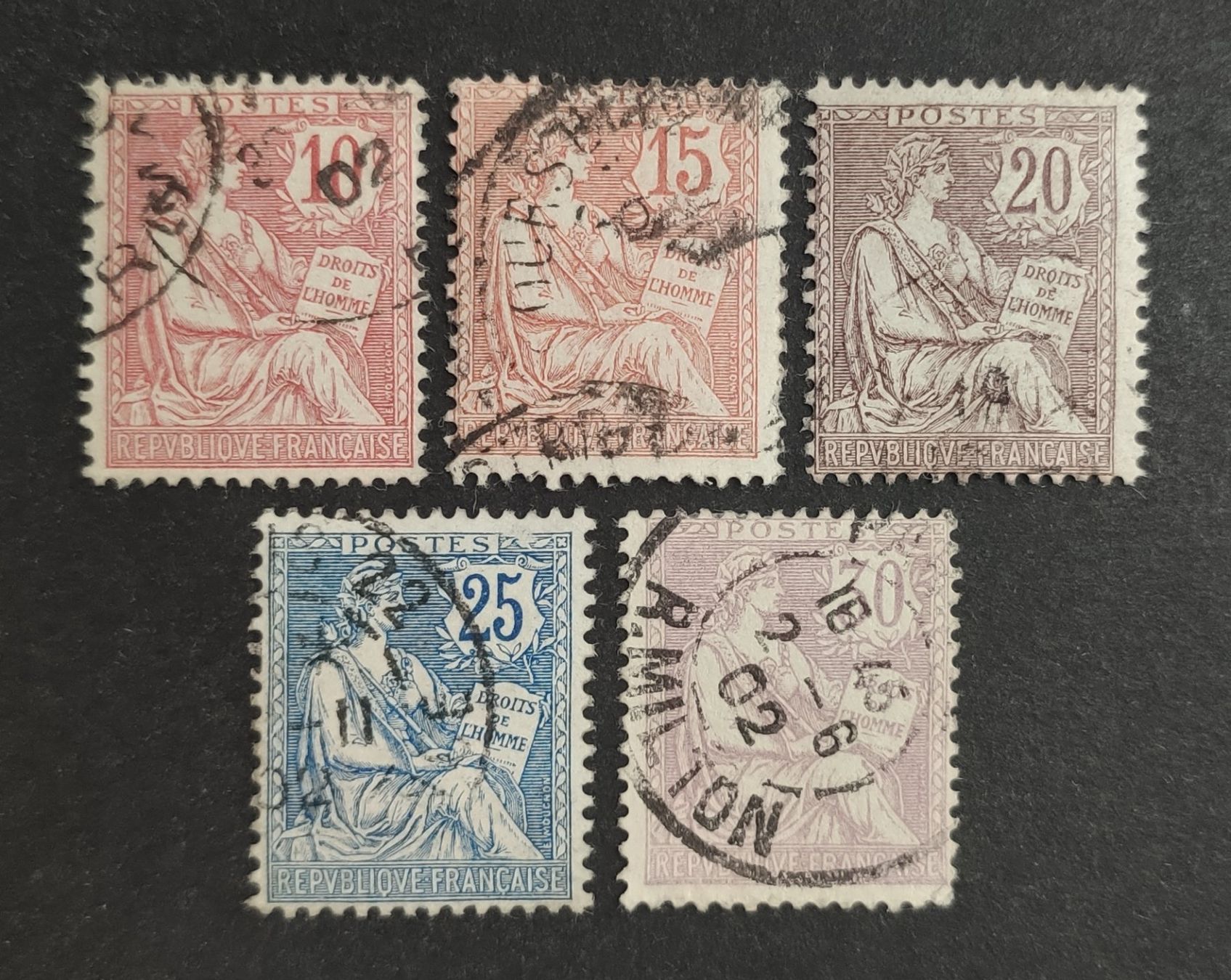 Tutti i francobolli: Frankreich 1902, Satz gestempelt – Usato da Wil SG venduto da Zazal