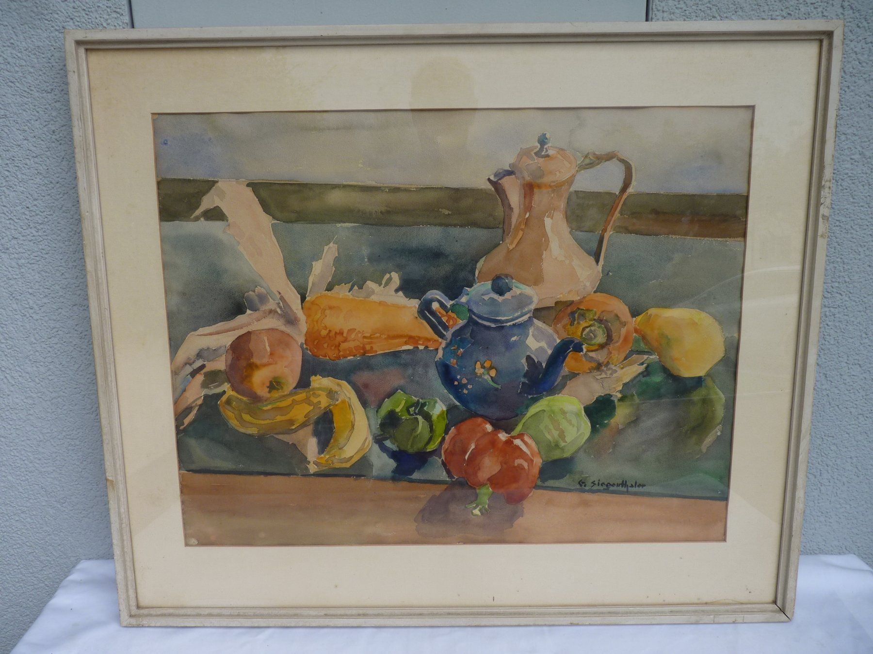 Tableaux: Aquarell Stillleben. E. Siegenthaler 76x65cm – D'occasion à Küsnacht ZH par zoliboli01