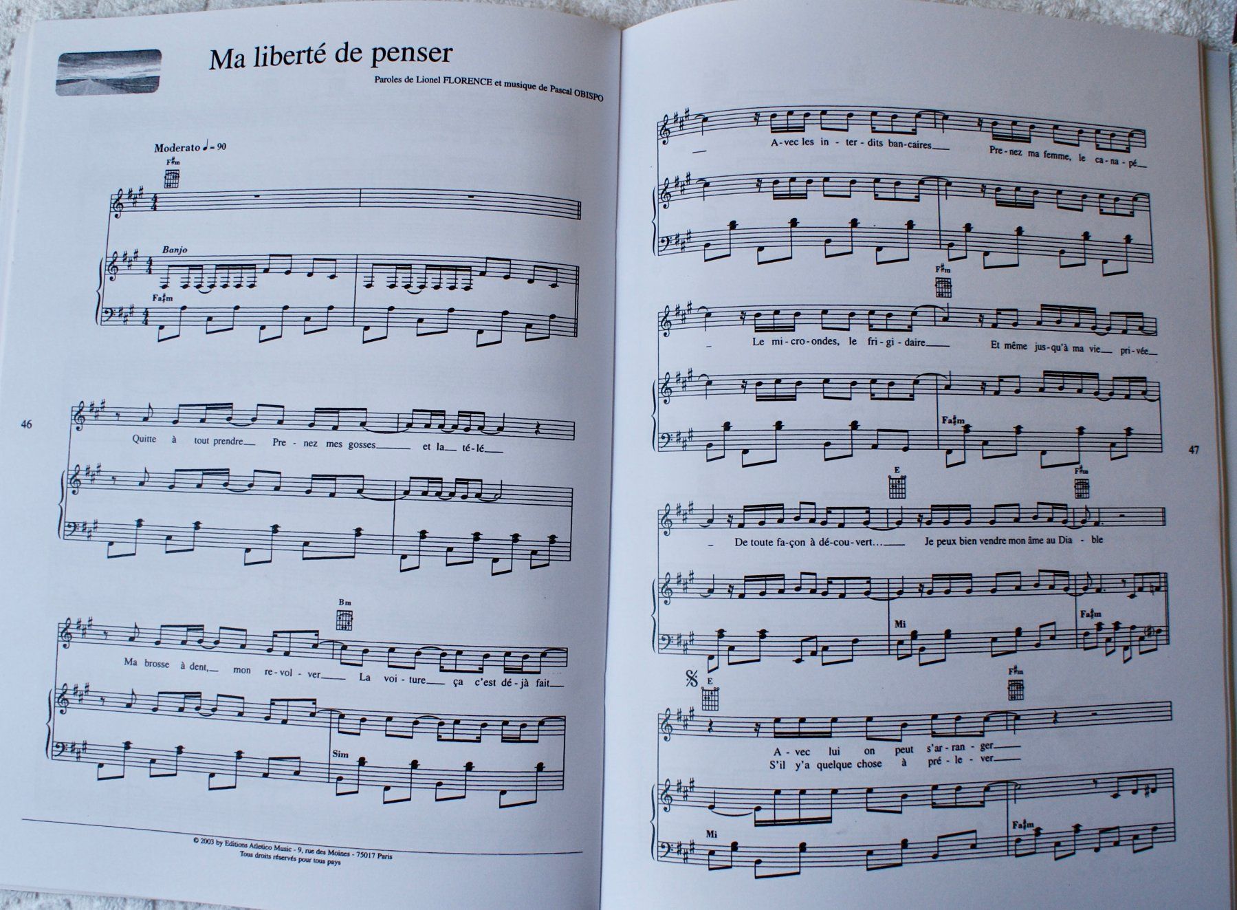 Bücher: Livre de partitions, chansons Florent Pagny – Neu (gemäss Beschreibung) aus Morrens VD von alain50 2