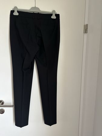 THEORY - black wool straight trousers-