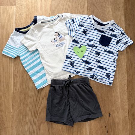 Kinderkleider Set T-Shirts und kurze Hose Grösse 74