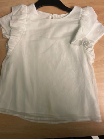 Neuwertige weisse festliche H&M Tunika Gr. 140