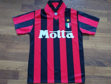 Fussballtrikot Motta AC Mailand rot/schwarz Grösse S