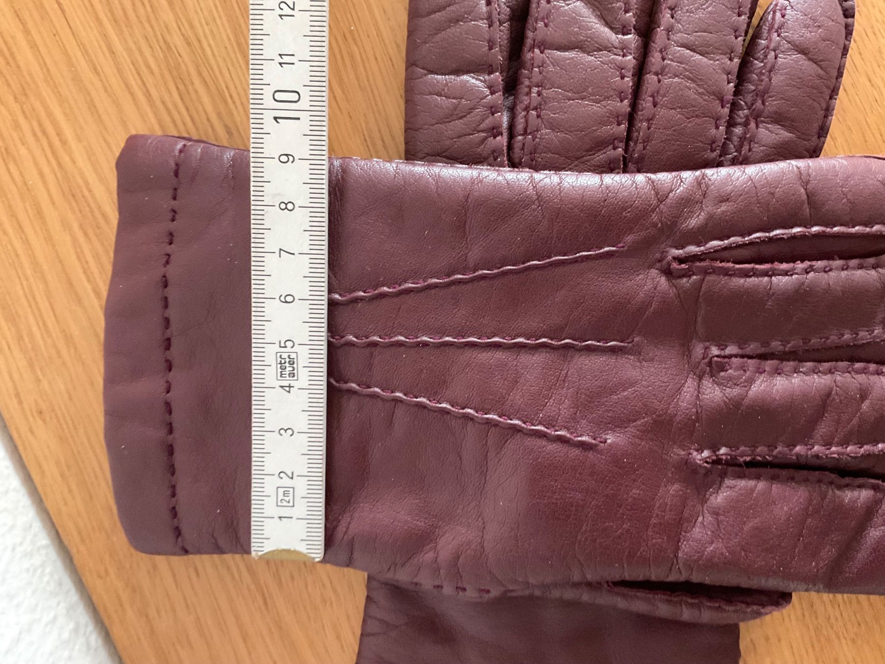 Guanti & manicotti: Weiche Leder Wollfutter Handschuhe Gr 8 Bordeaux – Usato da Urdorf venduto da alda02 3