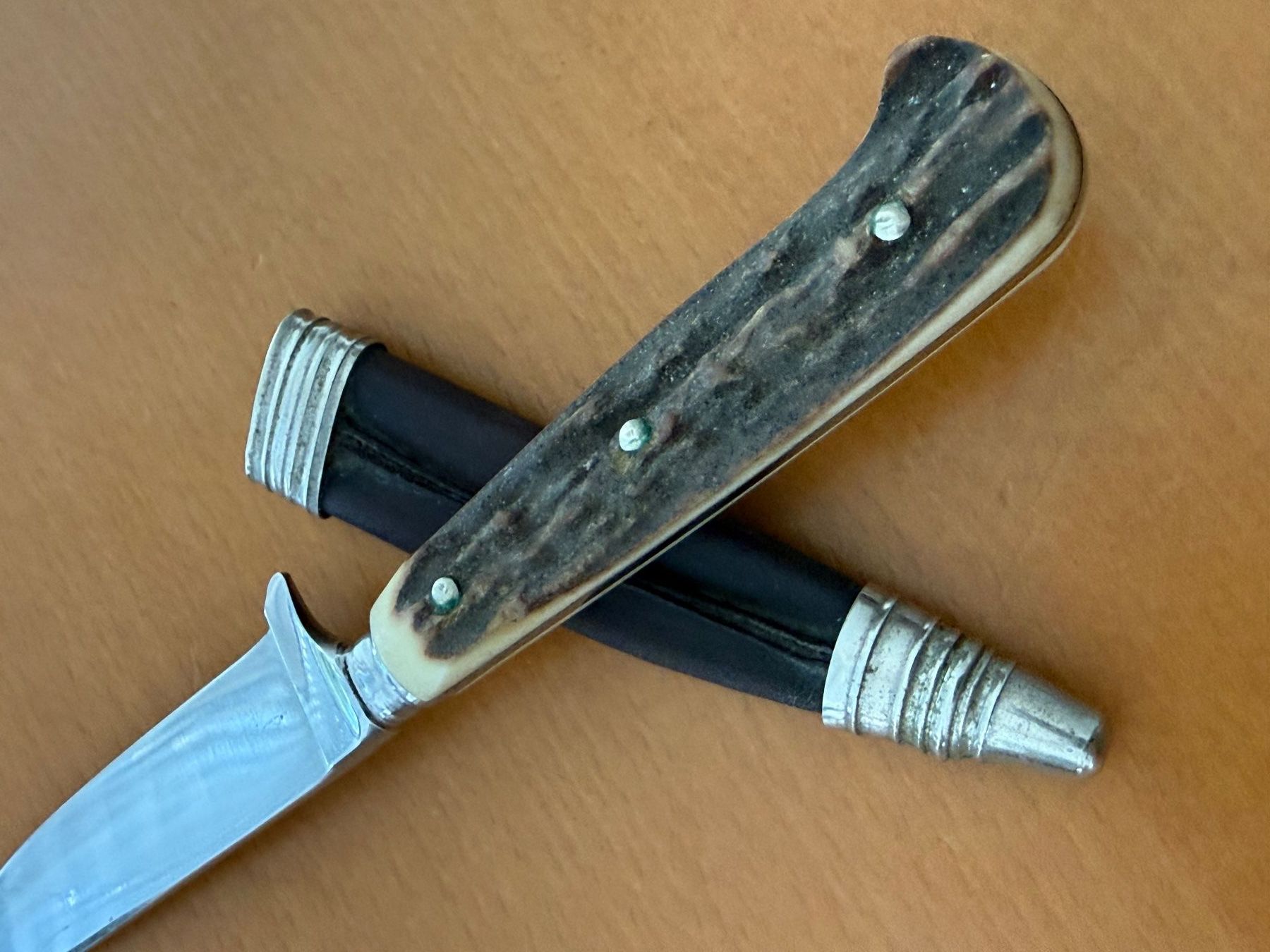 Solingen Accessori: Othello Jagdmesser, Hirschhorngriff, Antik – Usato da Fehraltorf venduto da bruggin 1