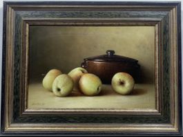 Gemälde - Max Grütter - 5 Äpfel - 41.5 x 27cm