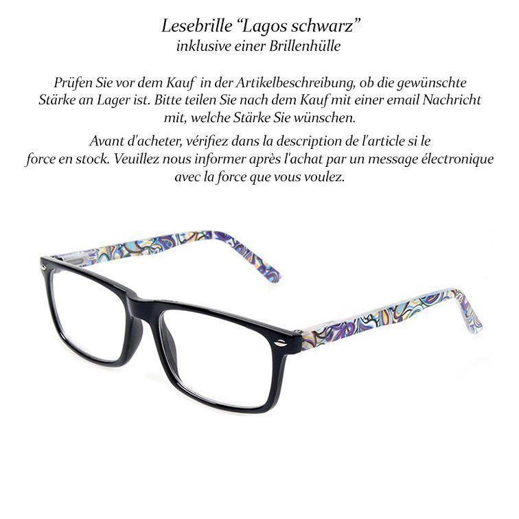 Brillen & Gläser: Lesebrille Lagos schwarz +1.0 +1.5 +2.5 +3.0 – Neu und originalverpackt aus Pfäffikon SZ von ANNAPURNA8091