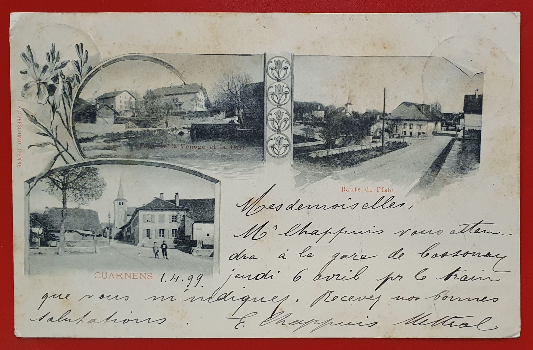 Ansichtskarten: Cuarnens 1899 – Gebraucht aus Kreuzlingen von Rschweiz1