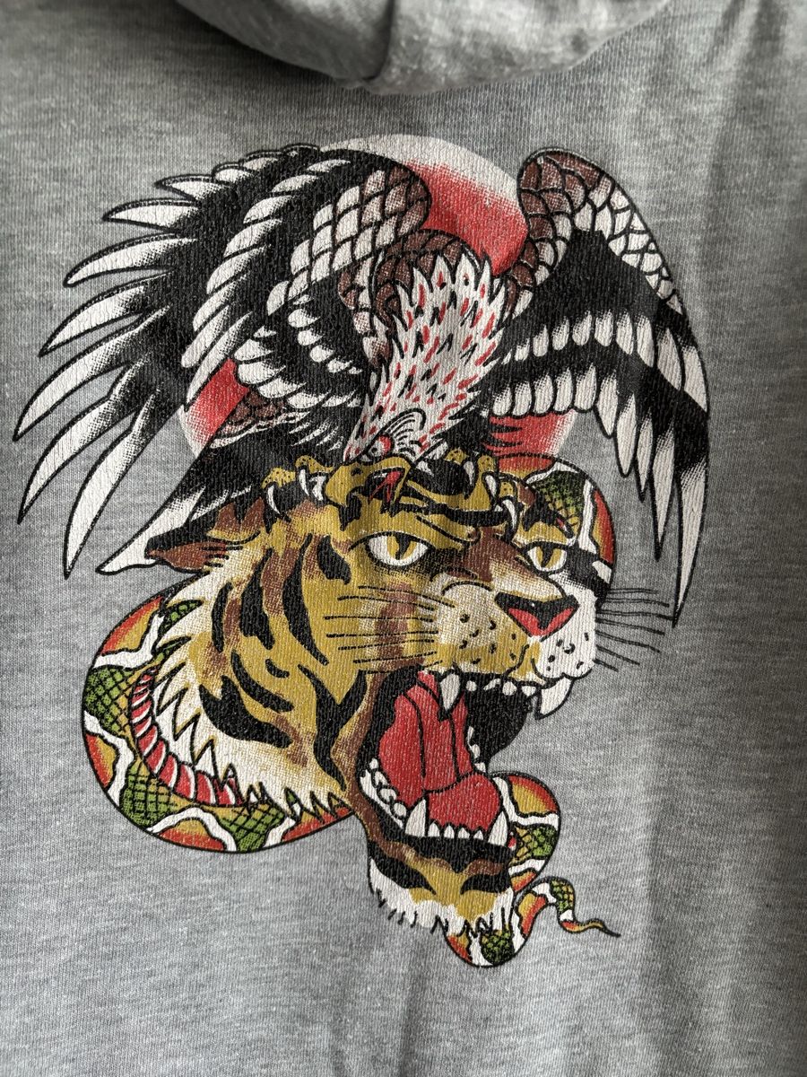 Ed Hardy Maglioni & Felpe: Ed Hardy Hoodie Eagle Tiger Gr. 164 – Usato da Winterthur venduto da NatMet11 2