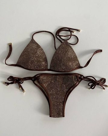 Bikini Le Silla de Luxe en Cristaux  Neuf  Taille XS