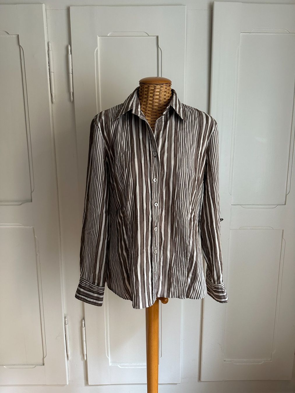 Gerry Weber Chemisiers: GERRY WEBER - Bluse braun-weiss gestreift L – D'occasion à Zürich par Diazaio