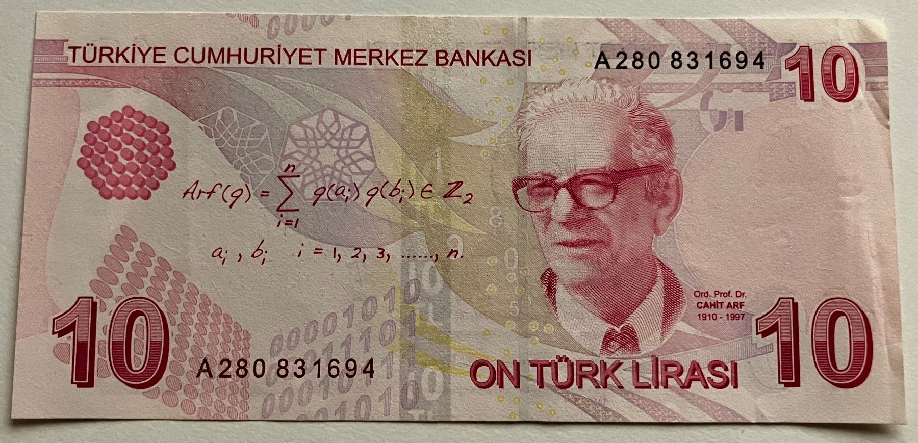 Banknoten: Türkei 10 Lirasi – Gebraucht aus Algetshausen von Carrhard 1