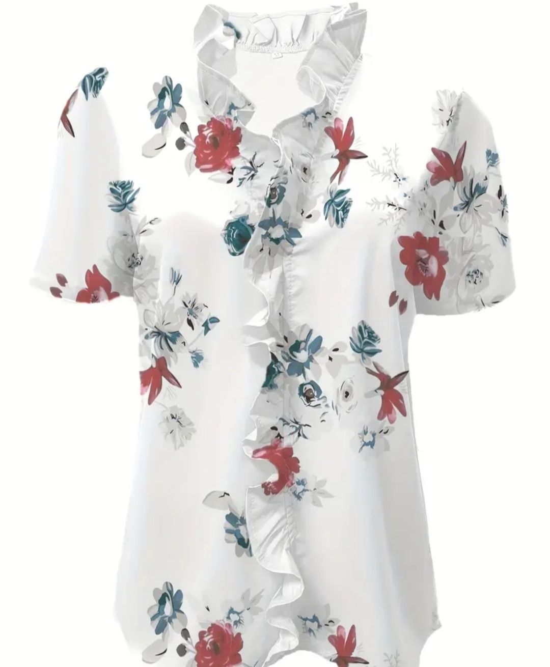 Camicette: Damenbluse weiss mit Blumenmuster – Nuovo (secondo la descrizione) da Dicken venduto da anita-123