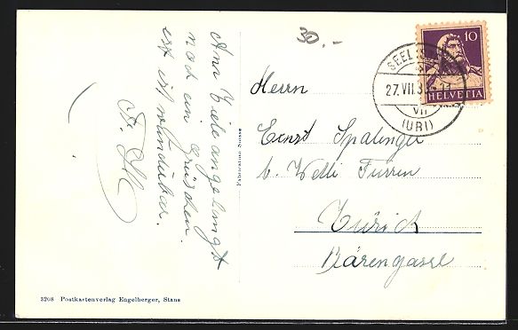 Cartoline postali: AK Seelisberg, Hotel Sonnenberg – Usato da Berlin venduto da bartko-reher 1
