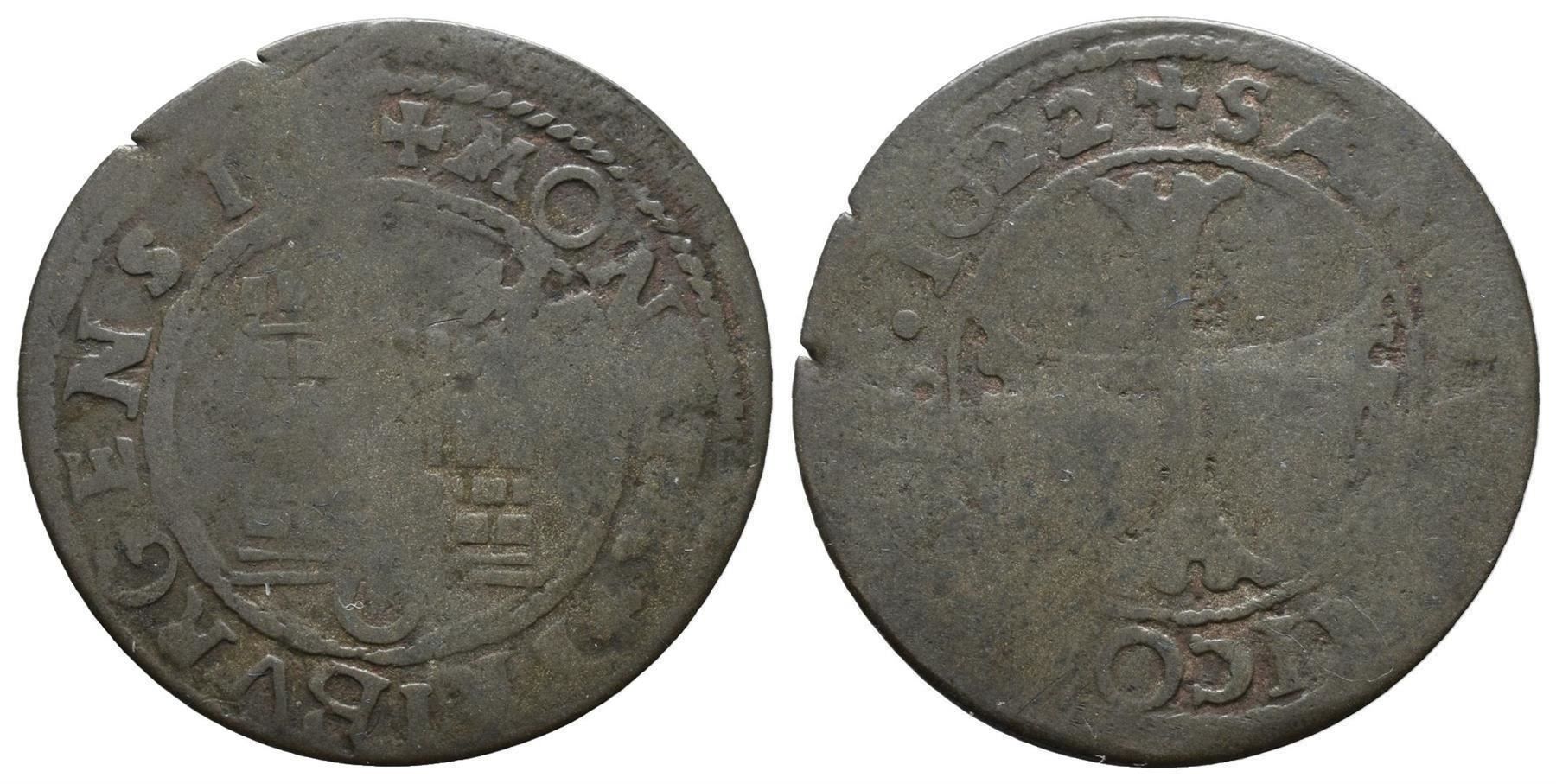 Alle Münzen: Freiburg Batzen  1622   /2450 – Gebraucht aus Trimbach von Solothurn1