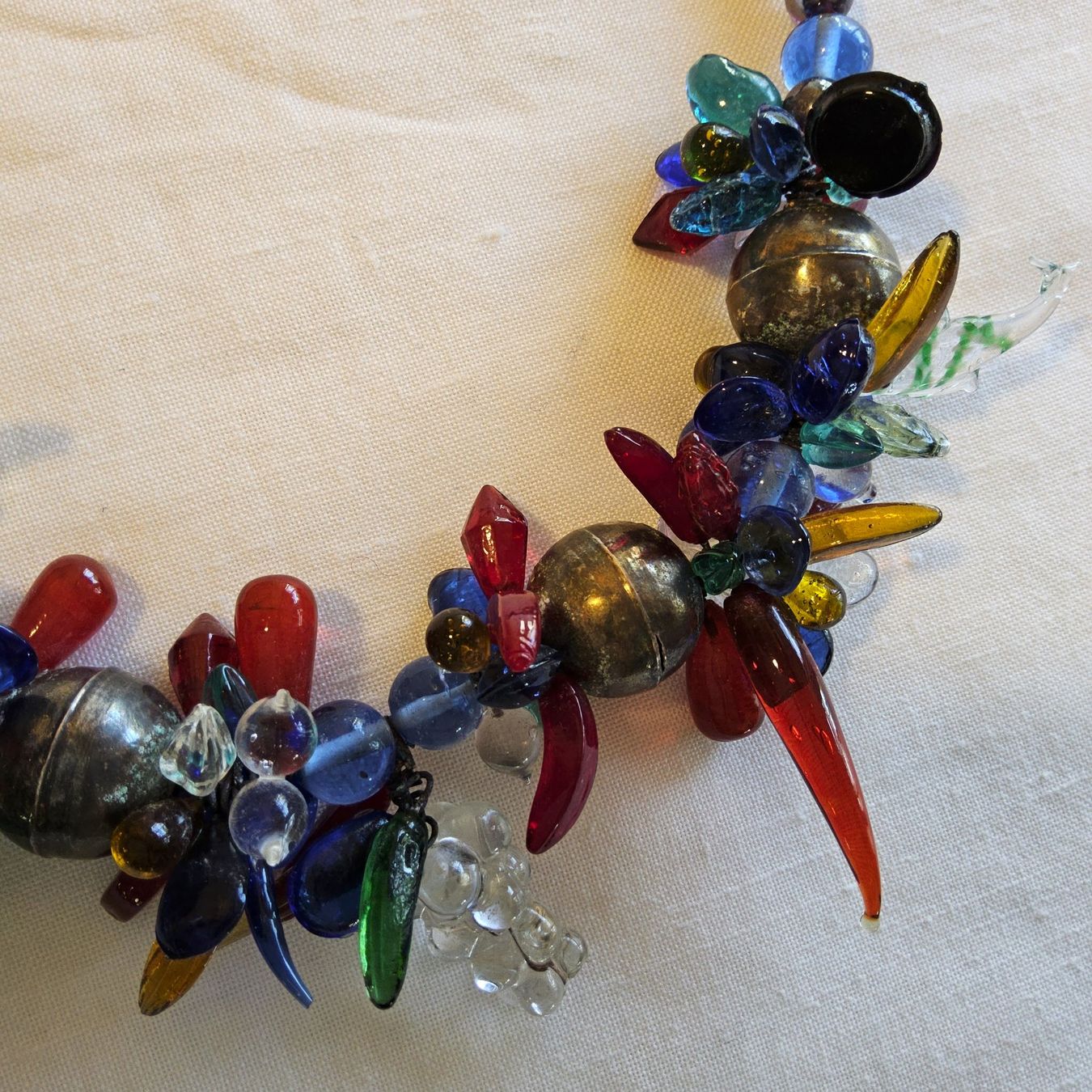 Catenine: Rare antike Glas Kette Collier ca 1940 – Usato da Zürich venduto da helsan 7