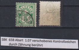 36x) Wertziffer 65B Abart, sehe Scan