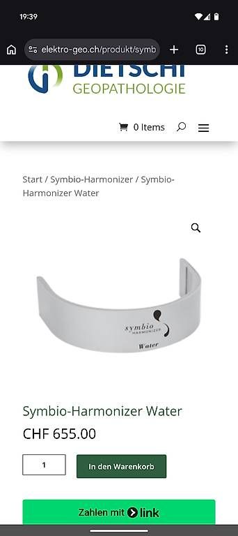 Cibi & Specialità: Symbio Harmonizer Water - Neu – Usato da Schwarzenbach SG venduto da noa_5hbp