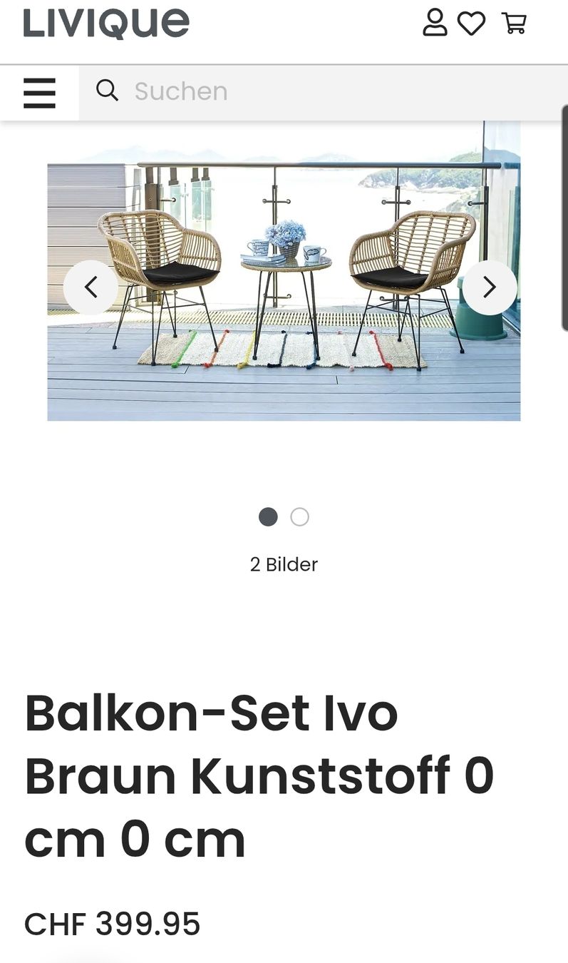 Livique Set di tavolo e panche: Balkonmöbel – Usato da Uster venduto da tra_m5xb 7