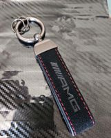 Mercedes AMG Schlüsselanhänger Leder Schwarz