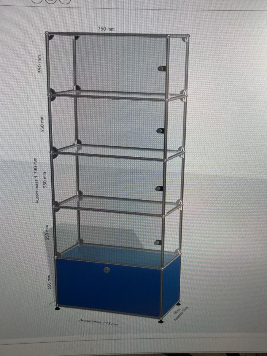 USM Vitrines: USM Haller Glasvitrine – D'occasion à Rickenbach b. Wil par Pinus8 6