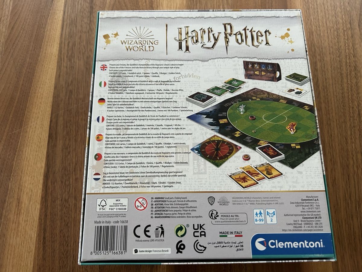 Clementoni Giochi: Harry Potter Quidditch GESELLSCHAFTSSPIEL – Nuovo (secondo la descrizione) da Luzern venduto da HuberRenat 1