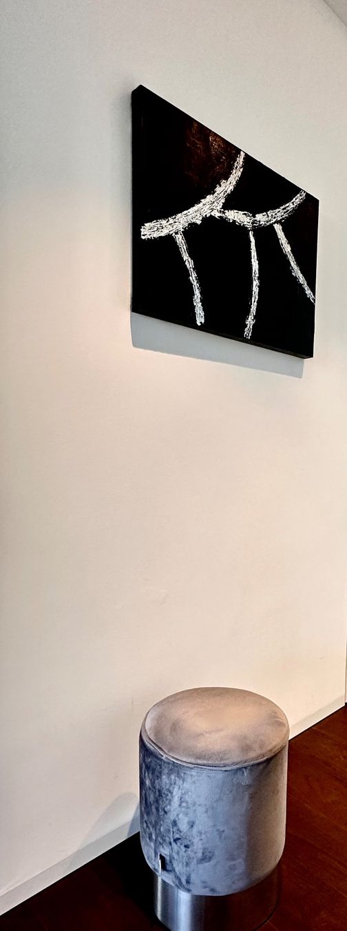 Foto & Immagini: Handgemaltes Acrylbild schwarz mit Silber-Effekten – Nuovo (secondo la descrizione) da Uitikon Waldegg venduto da Mann 2
