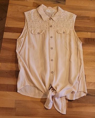 Top Bluse Rosa Sommer Spitze