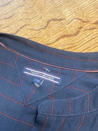 TH TOMMY HILFIGER BLUSE/HEMD GR.40/42 US12 dkl‘blau/rot NEU