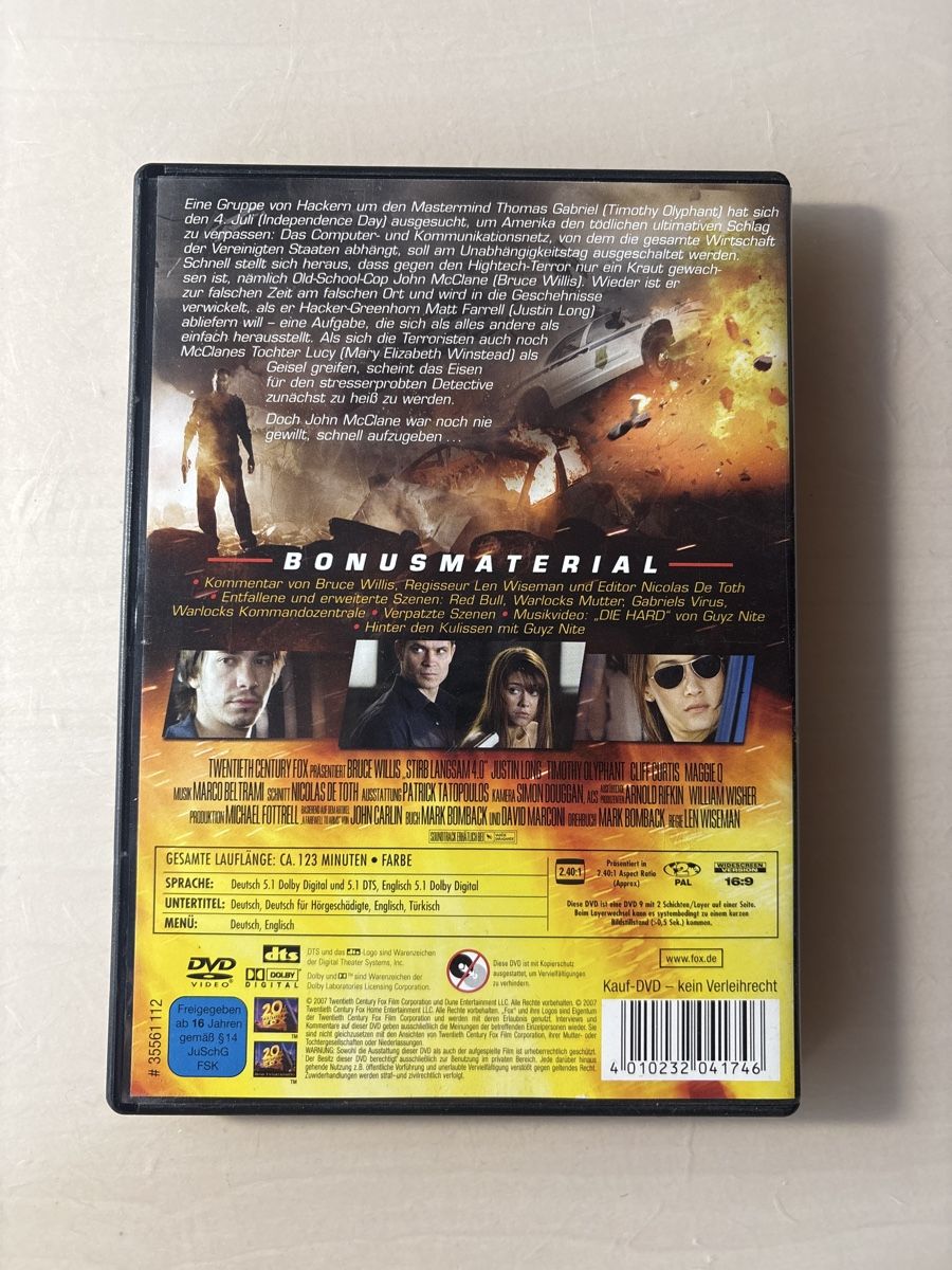 Tutti i DVDs: Stirb langsam 4.0 – Usato da Ruswil venduto da Slivio_ 1