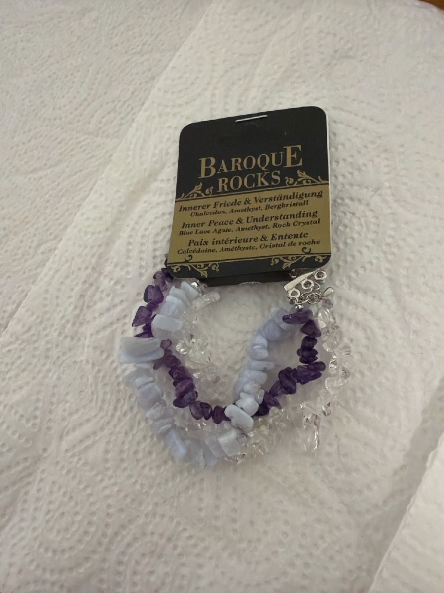 Bracciali & Braccialetti: Armkette Chalcedon, Amethyst, Bergkristall  – Nuovo (secondo la descrizione) da Embrach venduto da KleineFee51