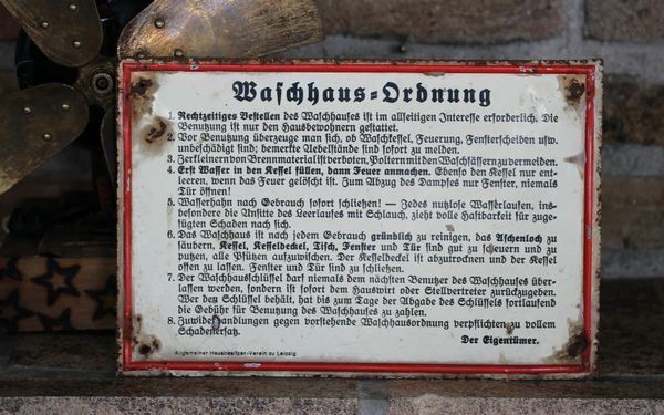 Insegne: Blechschild "Waschhaus-Ordnung" – Usato da Birrwil venduto da brandschatz_birrwil 2