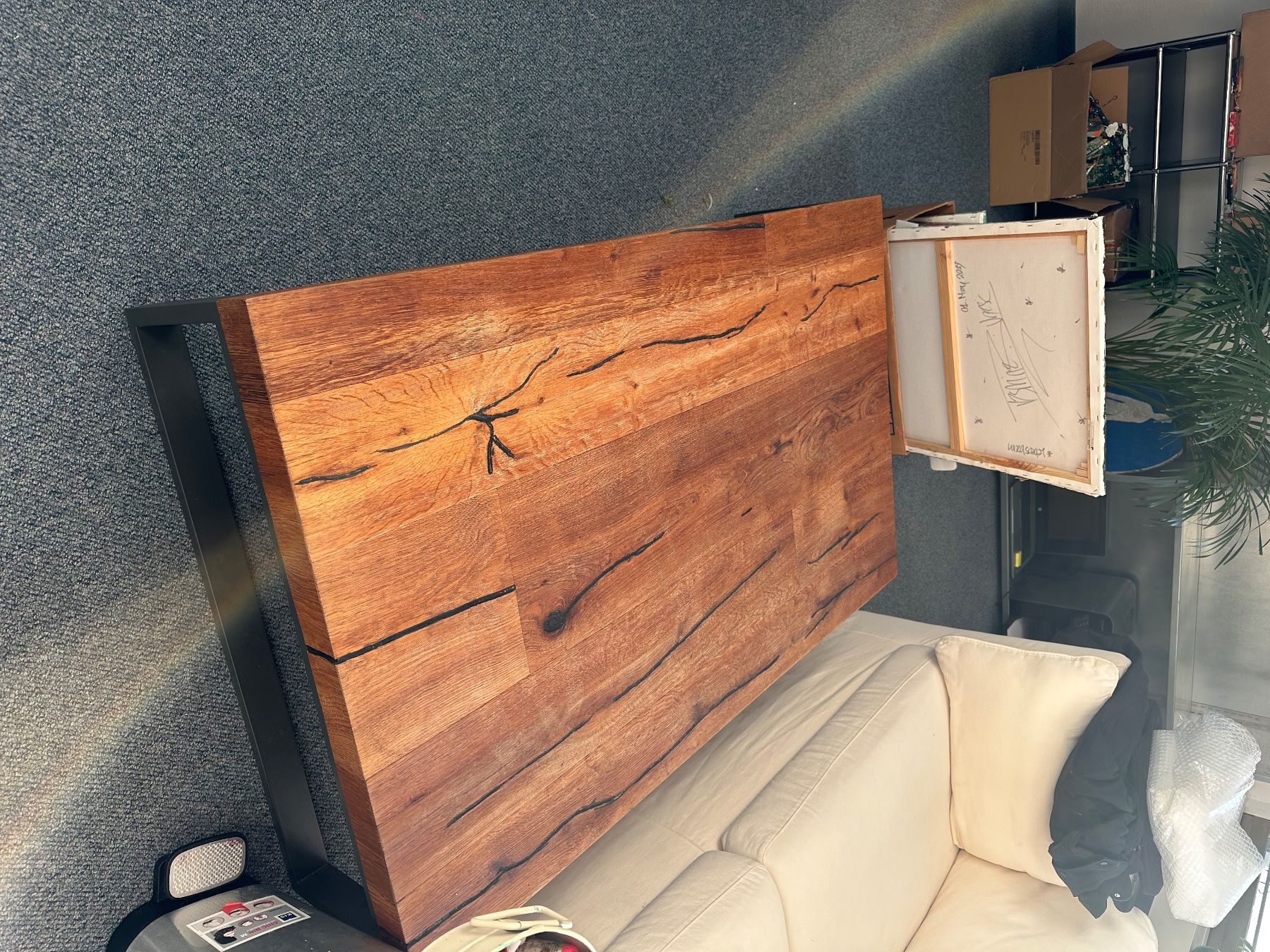 Tavoli: Massiver Couchtisch Eiche rustikal Loft Design – Usato da Adliswil venduto da jacz