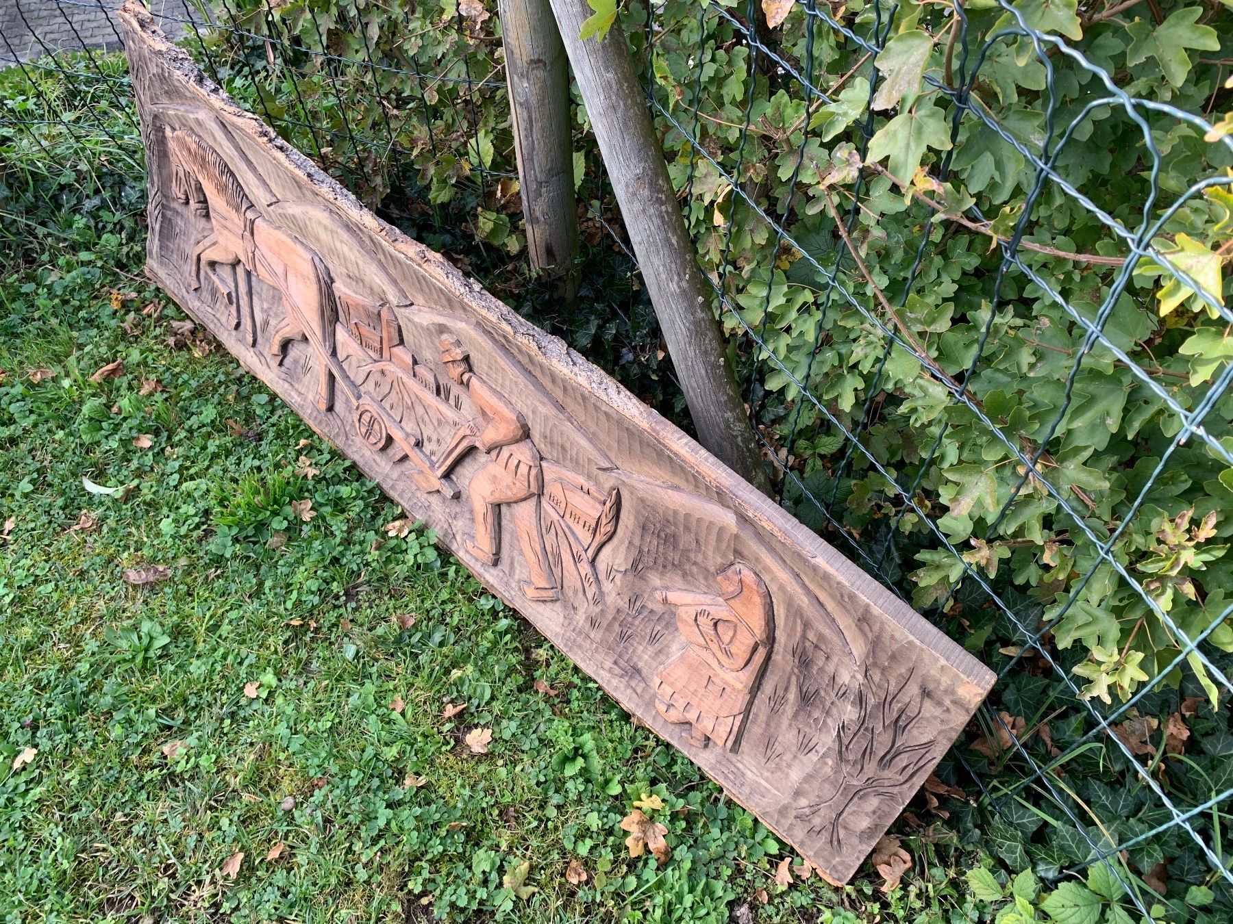 Carrozze: schönes grosses Relief Holzbild – Usato da Feldbach venduto da Olive1 2