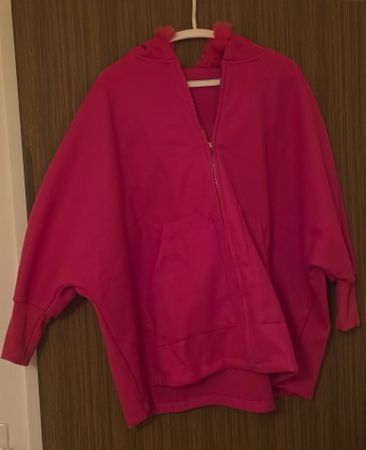 Damen Hoodie Oversize Pink mit Kapuze NEU Grösse L