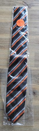 Krawatte gestreift schwarz orange neu OVP
