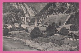 Amsteg mit Viaduct Gotthardbahn