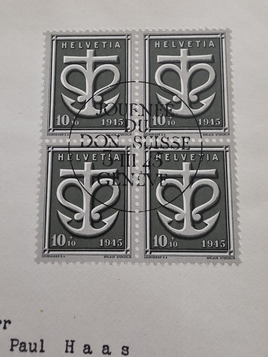 Tutti i francobolli: 1945. Sondermarken – Usato da Bern venduto da Kocholo 6