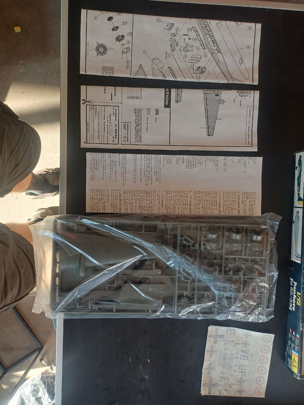 Heller Kits de montage: Modellbausatz Junkers Ju 52/3M 1/72 – Défectueux à Wangenried par Recycler94 2