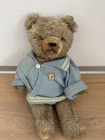 Alter Teddybär mit Strickjacke, Vintage Sammlerstück!