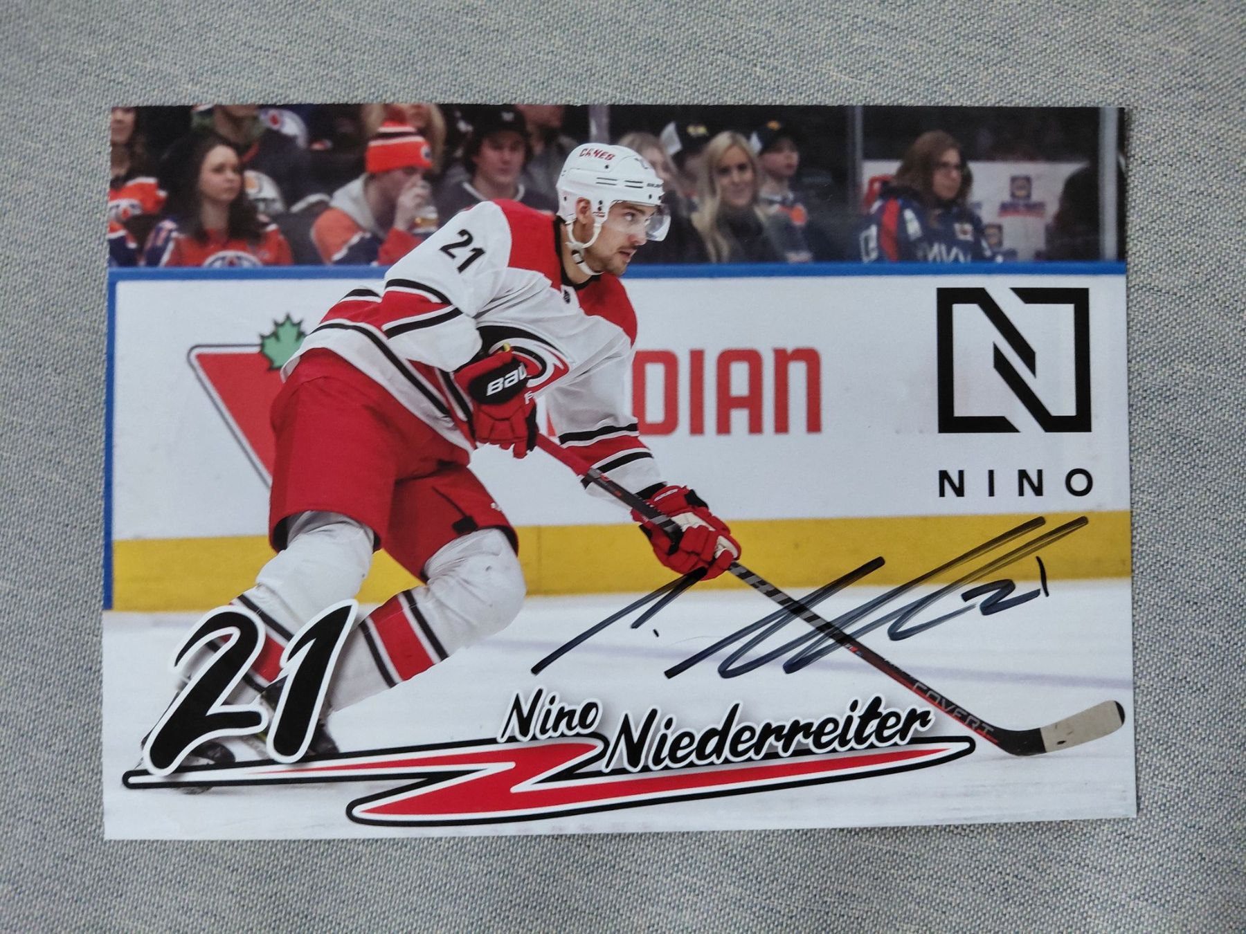 Autografi: Autogrammkarte Nino Niederreiter – Usato da Schmerikon venduto da Olympia04