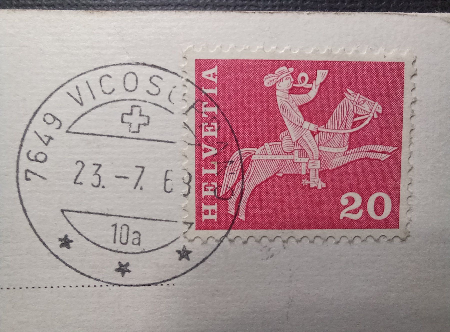 Cartoline postali: Vicosoprano GR, 1968 – Usato da Aarau Rohr venduto da mgvw 2