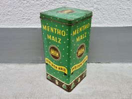 alte Blechdose Dose MENTHO-MALZ FÜR DEN HALS BONBONS HUSTEN